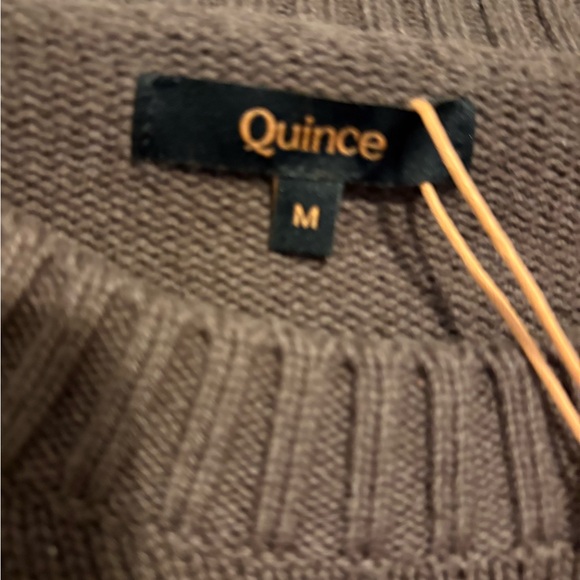 Quince Women's Taupe Crew Neck Sweater - Picture 2 of 5
